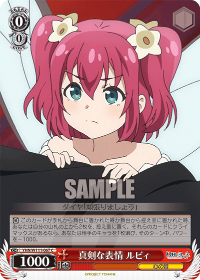 Ruby with a serious expression