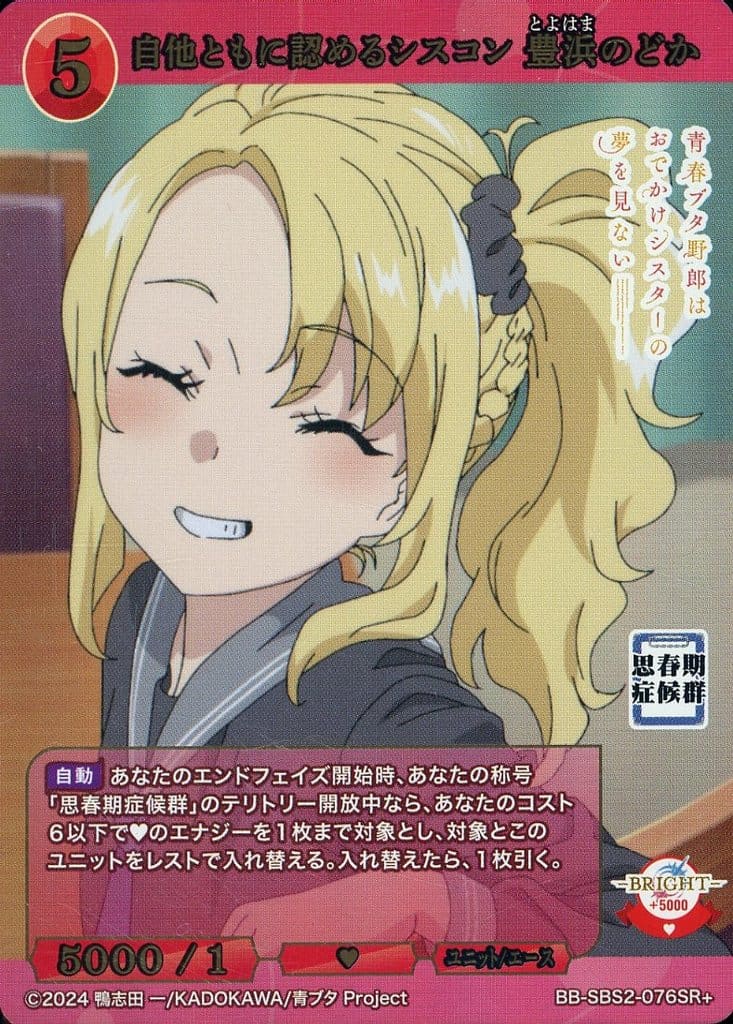 Self-confessed sister complex, Toyohama Nodoka