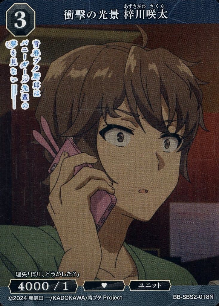 A shocking sight: Sakuta Azusagawa