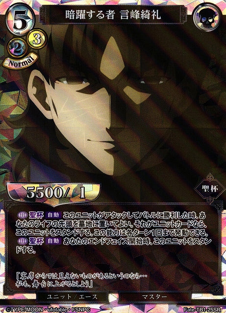 The one who works in the shadows, Kotomine Kirei