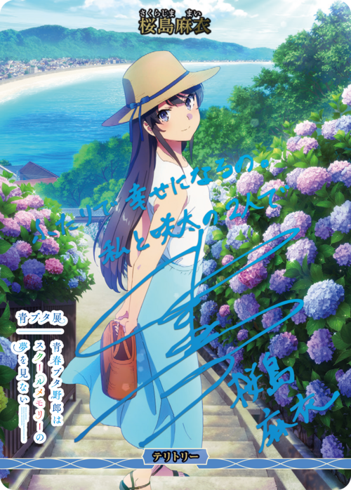 Rascal Does Not Dream of Bunny Girl Senpai / Sakurajima Mai (signed by Seto Masami with blue foil stamping)