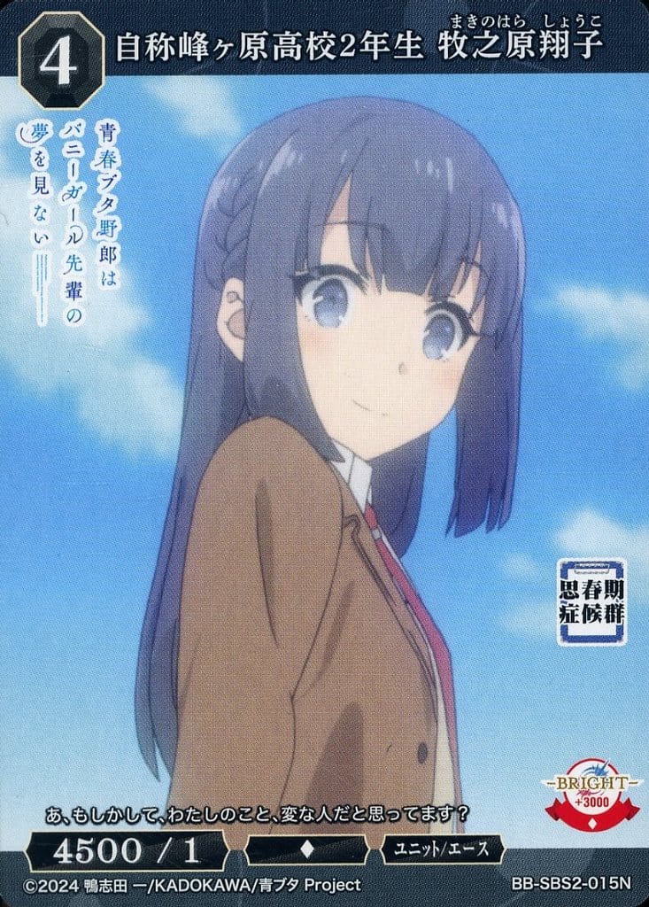 Shoko Makinohara, a self-proclaimed second-year student at Minegahara High School