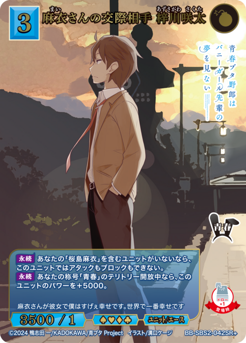 Mai's partner, Sakuta Azusagawa