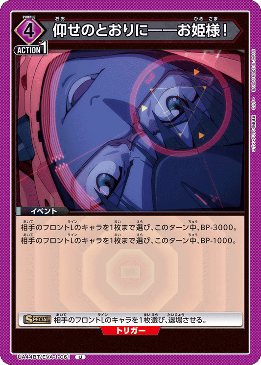 As you command—Princess!