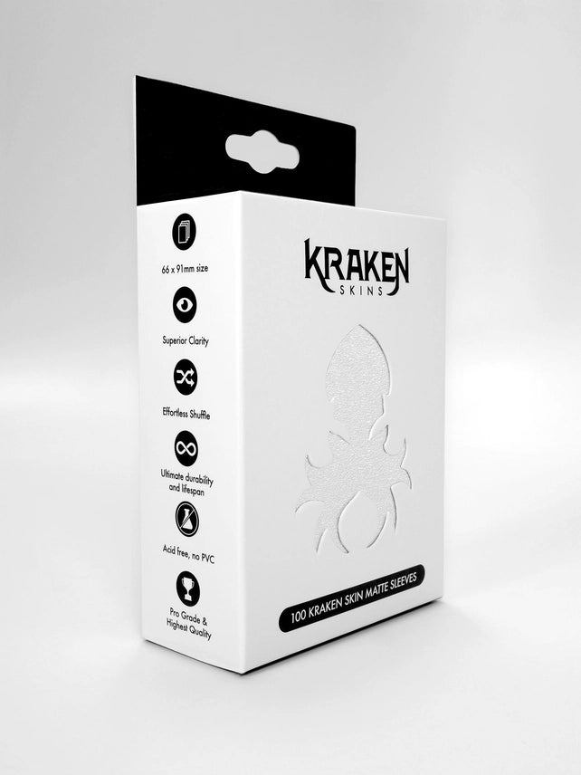 Kraken Skins - Frost White Matte Sleeves