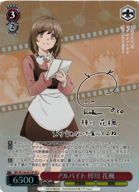 Part-time worker: Hanae Azusagawa