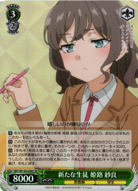 New student: Sara Himeji