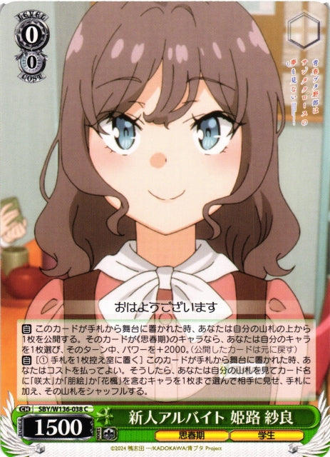 New part-time employee: Sara Himeji
