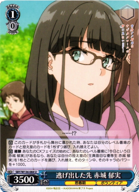The place she ran to was Akagi Ikumi