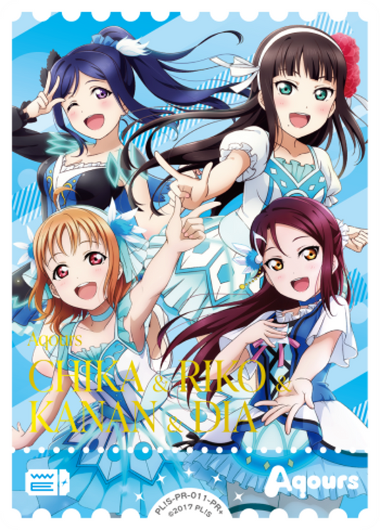 Chika Takami, Riko Sakurauchi, Kanan Matsuura, and Dia Kurosawa